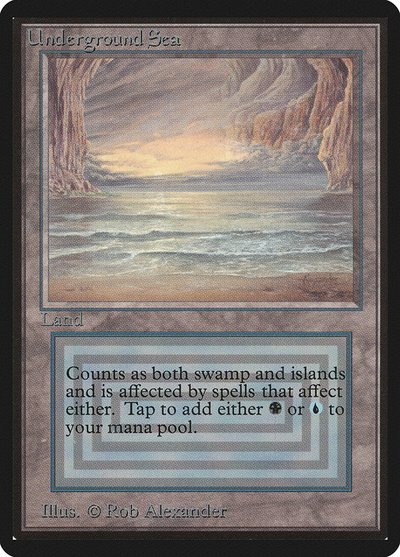 Beta Underground Sea Magic: The Gathering Reserved List dual land
